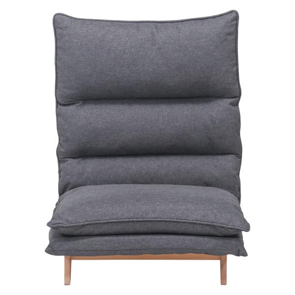 不二貿易　ダブルクッション座椅子　フィット2　1人掛け　ダークグレー　19205 | 不二貿易 | 01