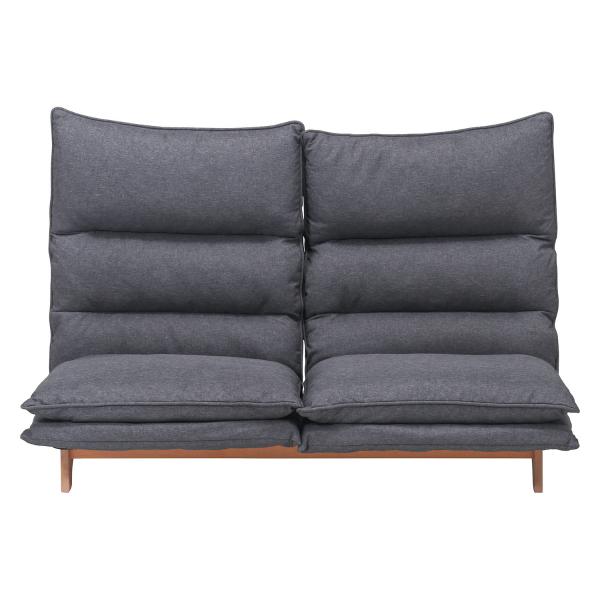 不二貿易　ダブルクッション座椅子　フィット2　2人掛け　ダークグレー　19207 | 不二貿易 | 01