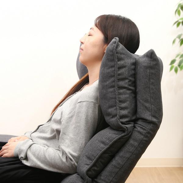 不二貿易　ダブルクッション座椅子　フィット2　2人掛け　ダークグレー　19207 | 不二貿易 | 07