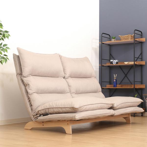 不二貿易 ダブルクッション座椅子 フィット2 2人掛け ベージュ 19208 | 不二貿易 | 08