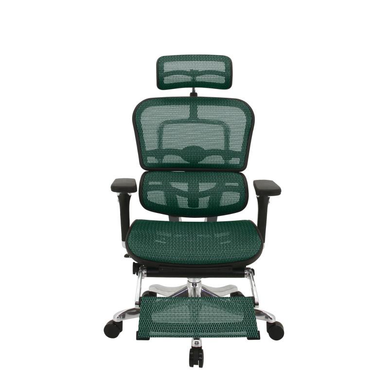 エルゴヒューマン プロ EHP-LPL ハイタイプ オットマン内蔵型 エラストメリックメッシュ グリーン(KM14) 090021 関家具