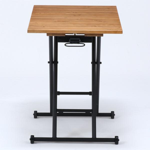 不二貿易　昇降テーブル　シルビア　アンティークブラウン　19241 |  | 06