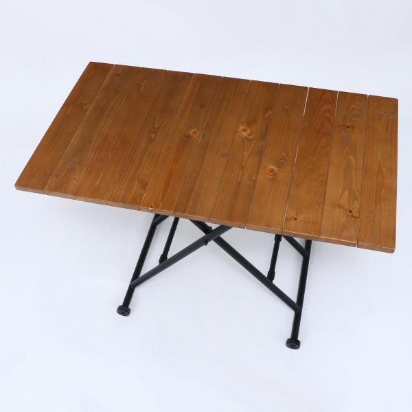 不二貿易　昇降テーブル　シルビア　アンティークブラウン　19241 |  | 07