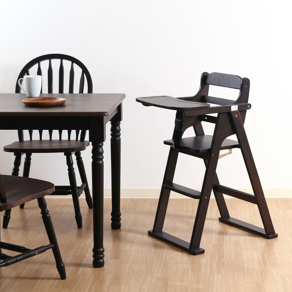 不二貿易 木製 折り畳み ベビーチェアー ブラウン 17633 ハイチェア | 不二貿易 | 09