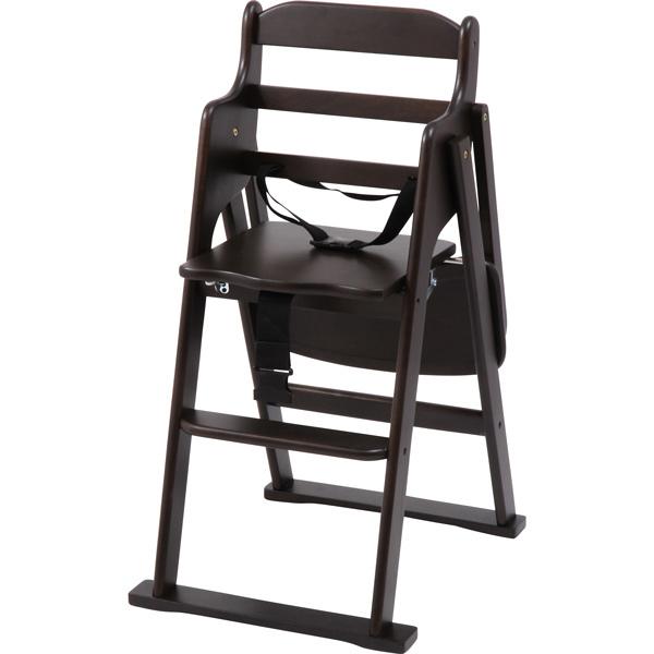 不二貿易 木製 折り畳み ベビーチェアー ブラウン 17633 ハイチェア | 不二貿易 | 01