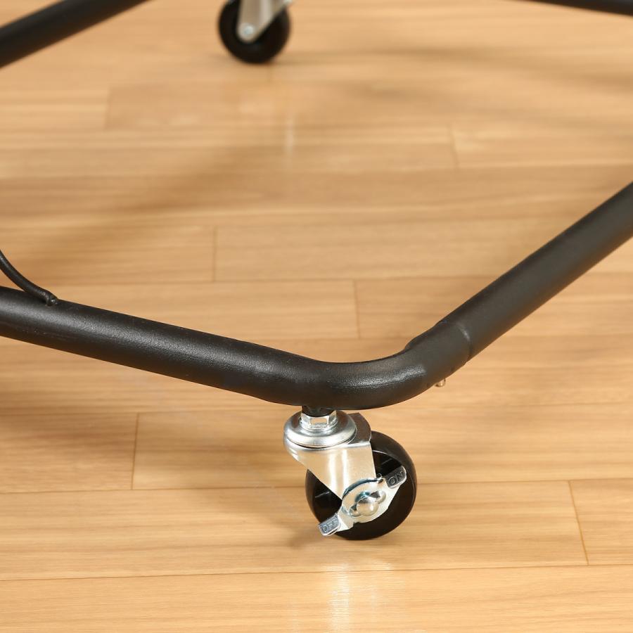 不二貿易 バスケット付きハンガーラック 2段バスケット キャスター付き ブラック 16698 | 不二貿易 | 06