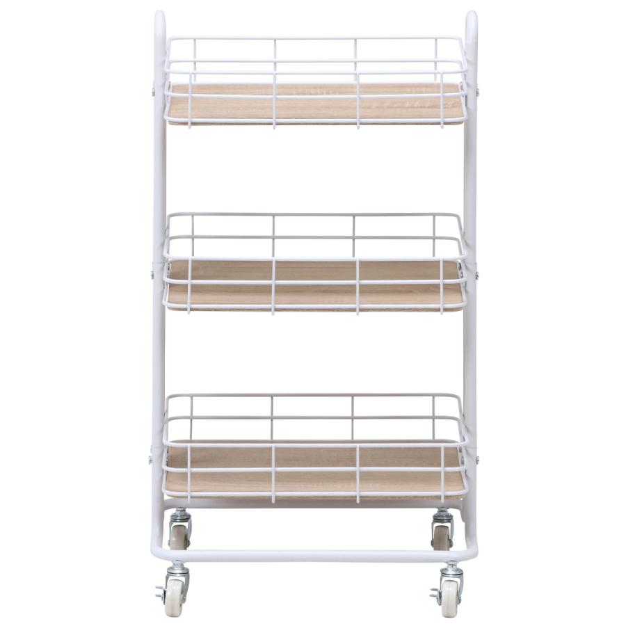 不二貿易　キッチンワゴン　3段バスケット　丈夫なスチールフレーム付き　キャスター付き　16697 | 不二貿易 | 01