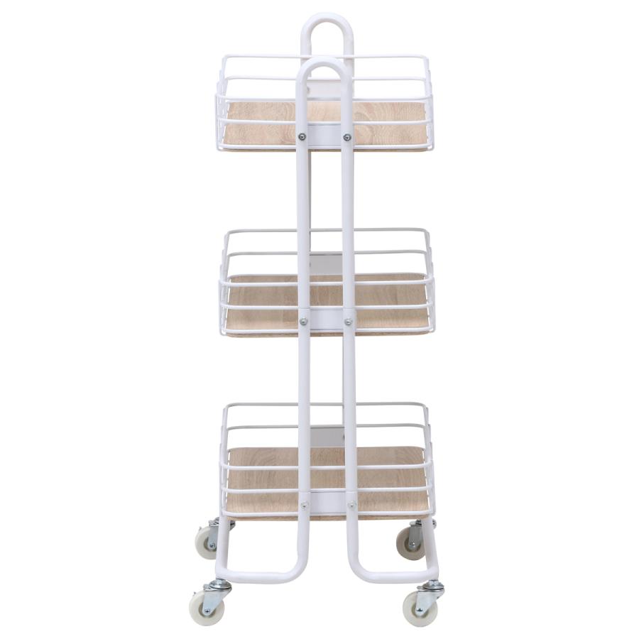 不二貿易　キッチンワゴン　3段バスケット　丈夫なスチールフレーム付き　キャスター付き　16697 | 不二貿易 | 02