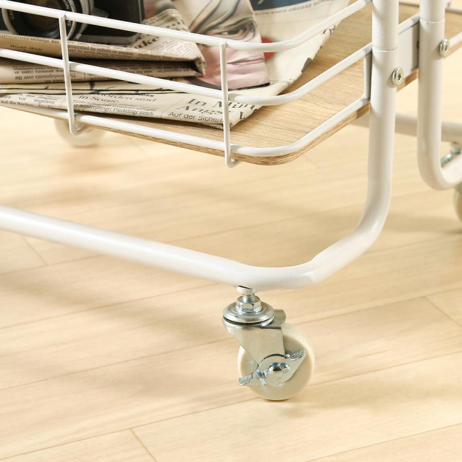 不二貿易　キッチンワゴン　3段バスケット　丈夫なスチールフレーム付き　キャスター付き　16697 | 不二貿易 | 03