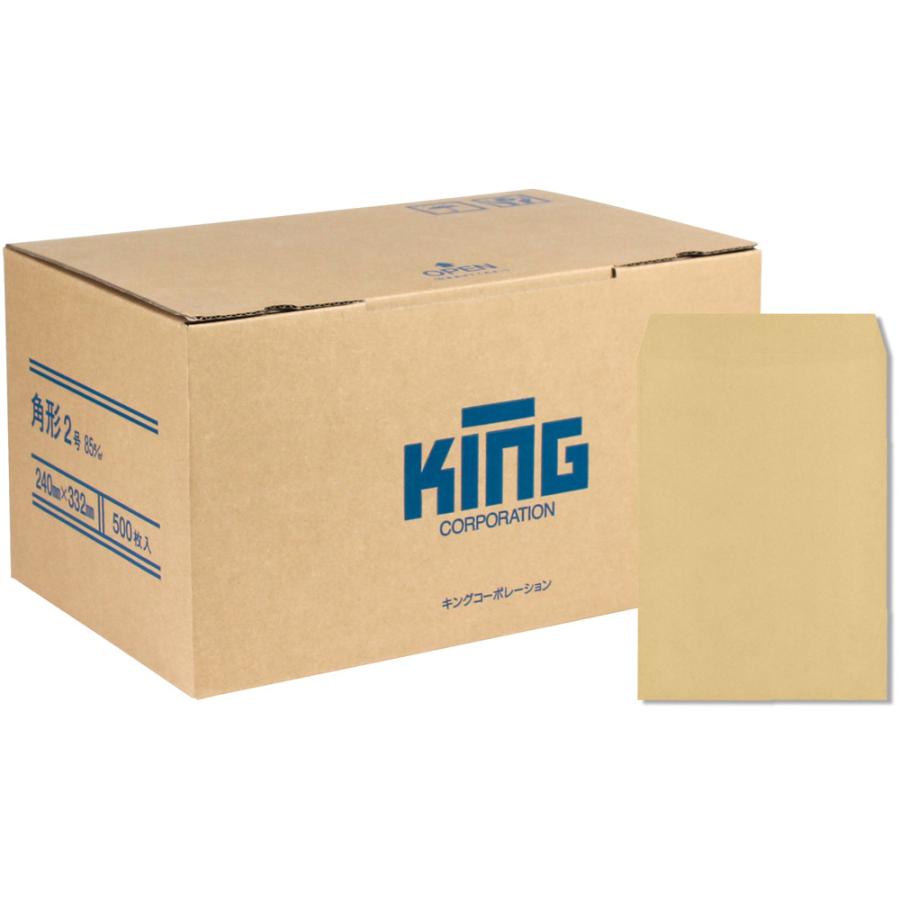 キングコーポレーション 角2間伐材Gクラフト85スミ500枚 191302