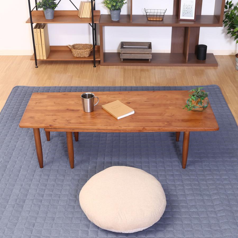 不二貿易 センターテーブル 北欧風 天板360度回転 ミディアムブラウン 37564 | 不二貿易 | 04