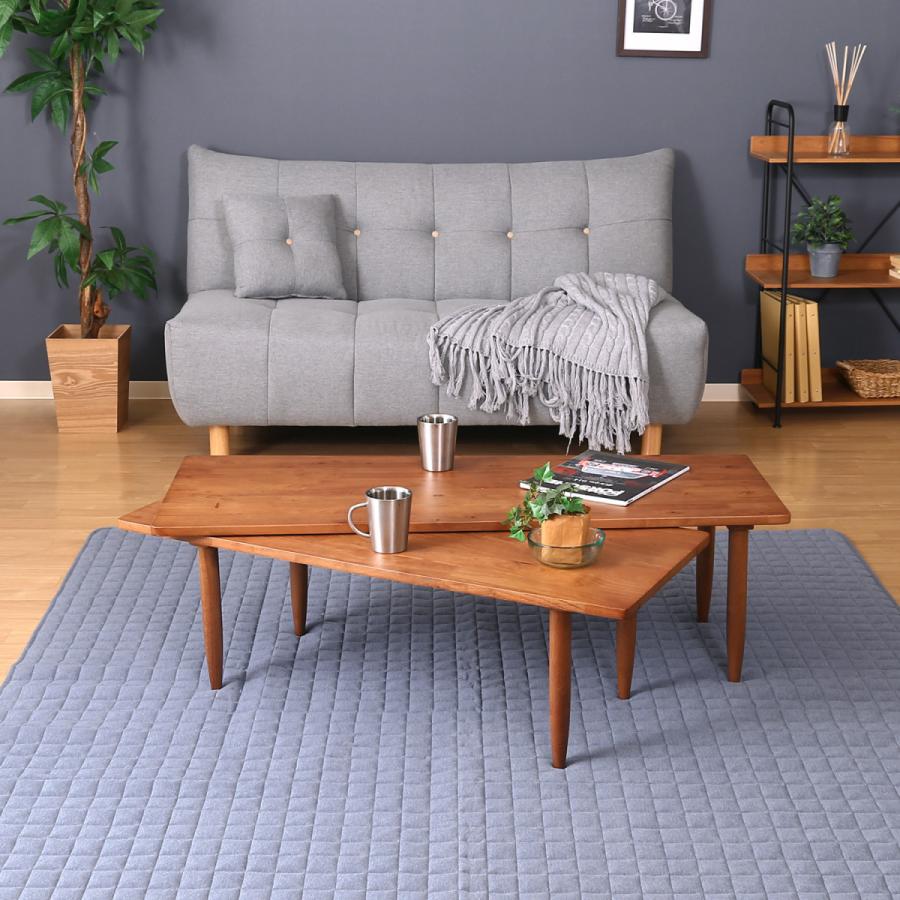 不二貿易 センターテーブル 北欧風 天板360度回転 ミディアムブラウン 37564 | 不二貿易 | 06