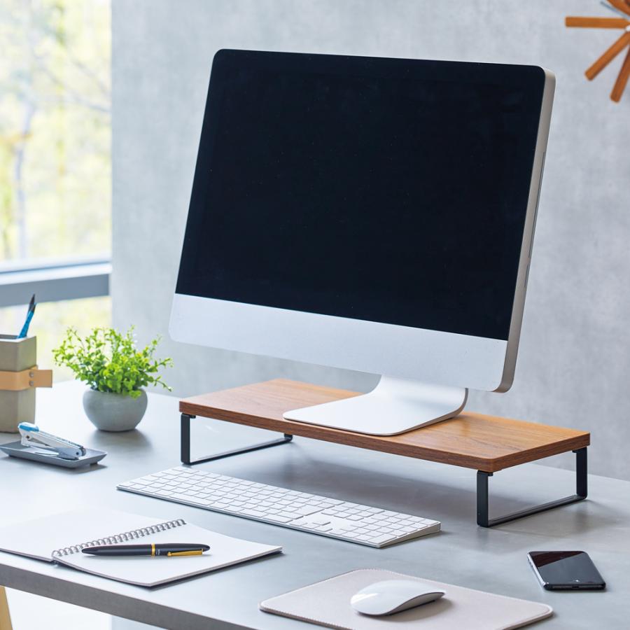 LIHIT LAB (リヒトラブ) MDF机上台・スリム 500×200 ロータイプ ブラウン A8002-9 | LIHIT LAB. | 01