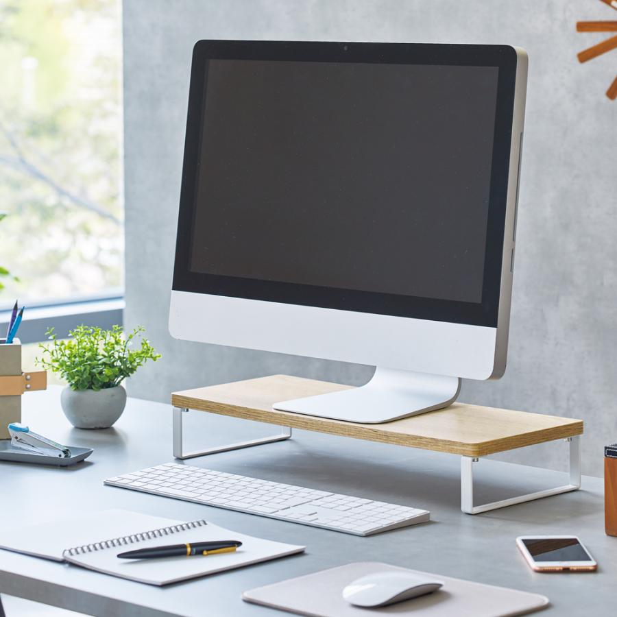 LIHIT LAB (リヒトラブ) MDF机上台・スリム 500×200 ロータイプ ナチュラル A8002-35 | LIHIT LAB. | 01