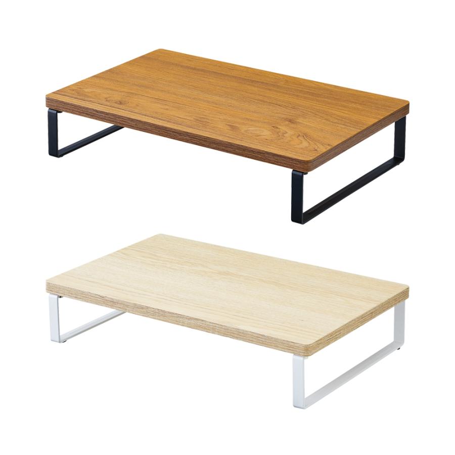 リヒトラブ LIHIT LAB MDF机上台・コンパクト 390×250 ロータイプ ナチュラル A8003-35 MDF合板 木目調 | LIHIT LAB. | 03