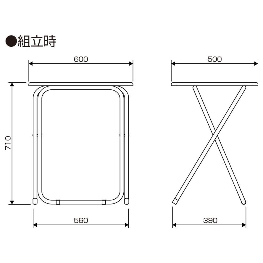 ナカバヤシ 折りたたみデスク W600 ナチュラル木目 NFD-6050CNM | ブランド登録なし | 07