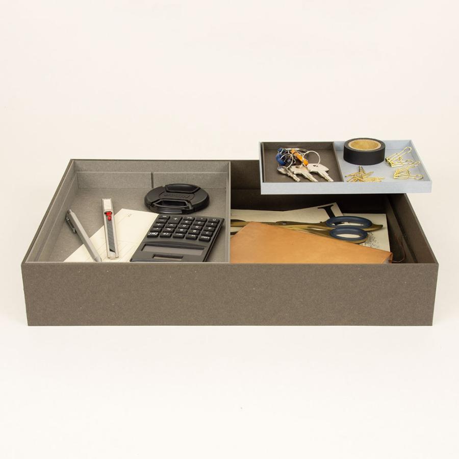 【欠品中:納期未定 入荷次第発送】ナカバヤシ haconia卓上トレー A5 グレー HCN-TTLA5GY | ブランド登録なし | 03