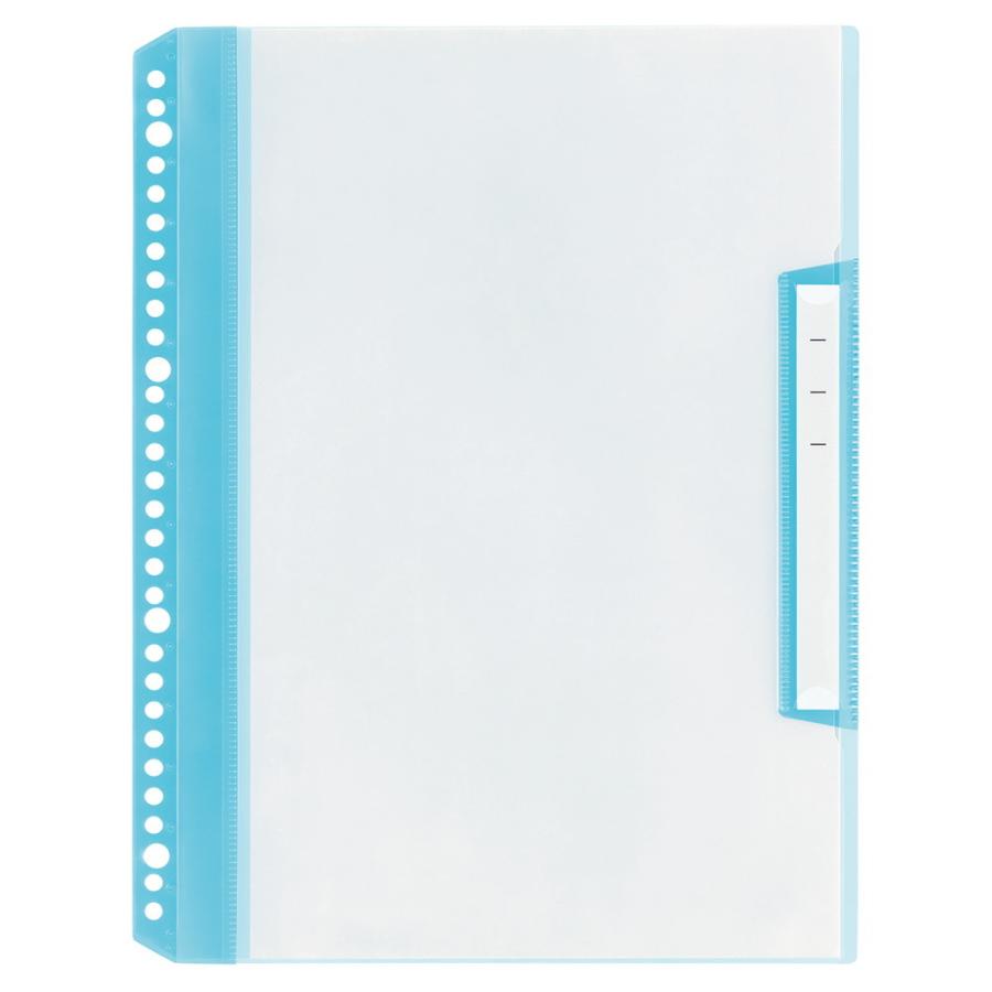 プラス PLUS リフィール式クリアーファイル ヨコ入れ 6ポケット (2・4・30穴共用) ネイビー RE-202CF | PLUS