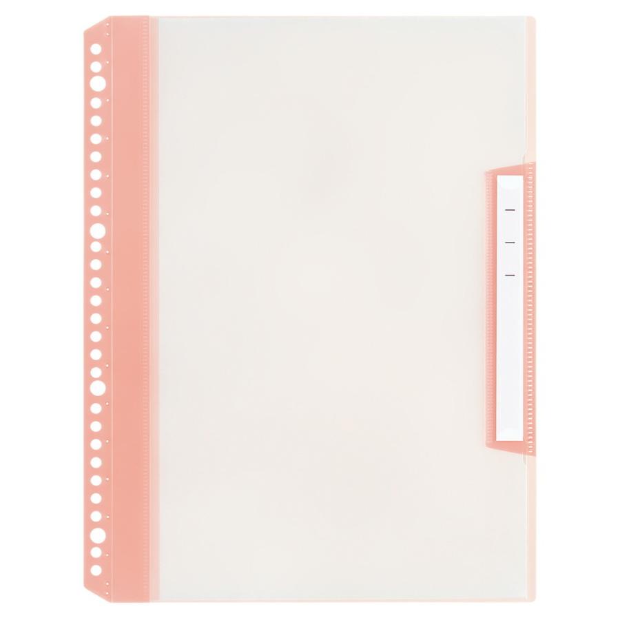 プラス PLUS リフィール式クリアーファイル ヨコ入れ 6ポケット (2・4・30穴共用) ピンク RE-202CF | PLUS