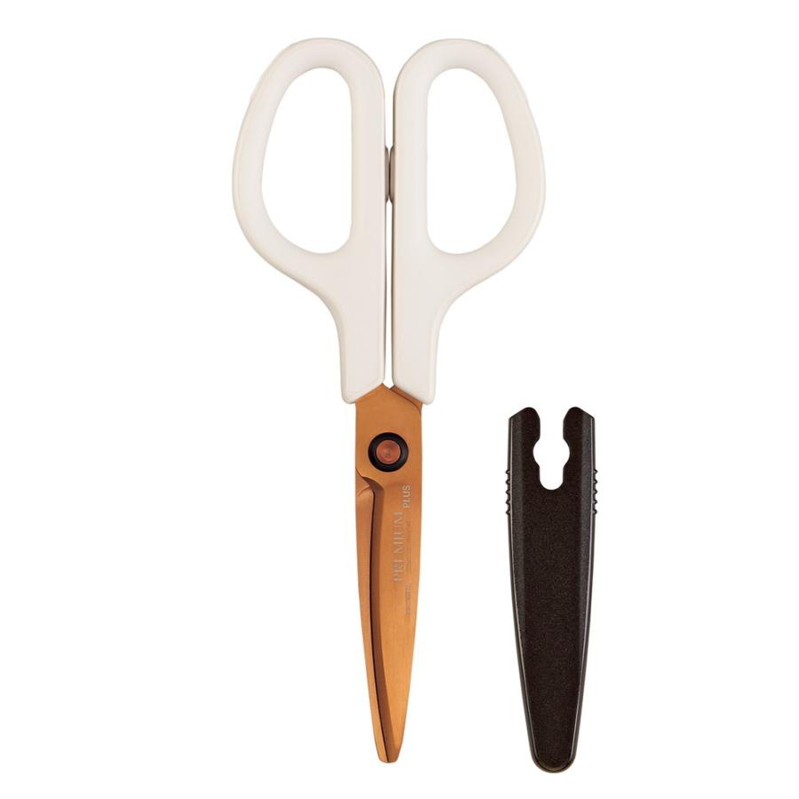 プラス PLUS はさみ フィットカットカーブ プレミアムチタン(リニューアル) アイボリー SC-175STN | PLUS