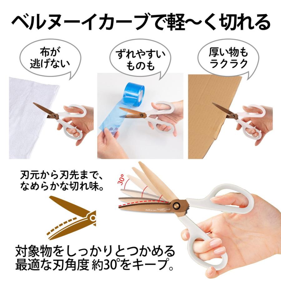 プラス PLUS はさみ フィットカットカーブ プレミアムチタン(リニューアル) アイボリー SC-175STN | PLUS | 04