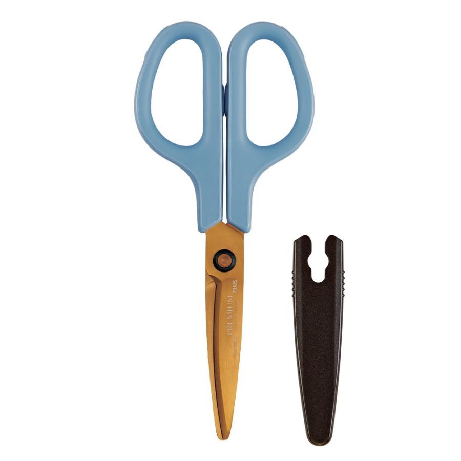 プラス PLUS はさみ フィットカットカーブ プレミアムチタン(リニューアル) ブルー SC-175STN | PLUS