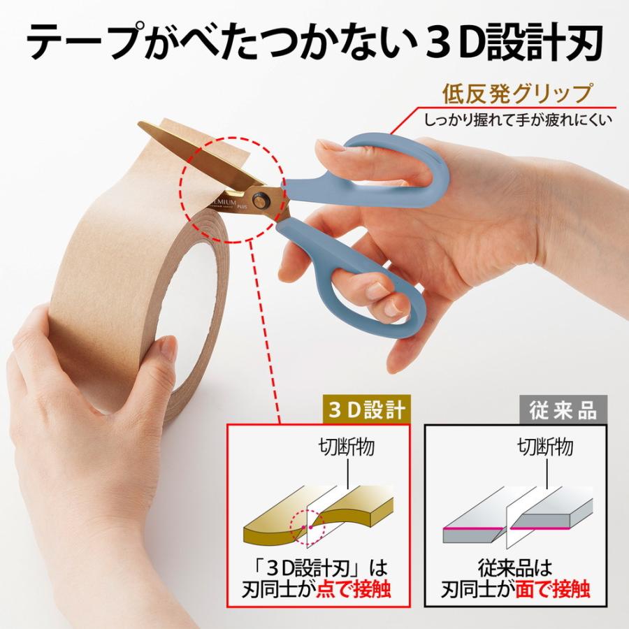 プラス PLUS はさみ フィットカットカーブ プレミアムチタン(リニューアル) ブルー SC-175STN | PLUS | 06