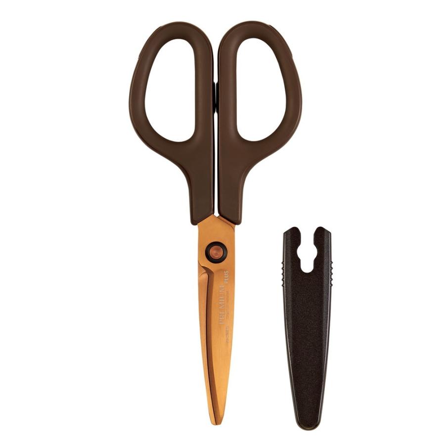 プラス PLUS はさみ フィットカットカーブ プレミアムチタン(リニューアル) ダークブラウン SC-175STN | PLUS