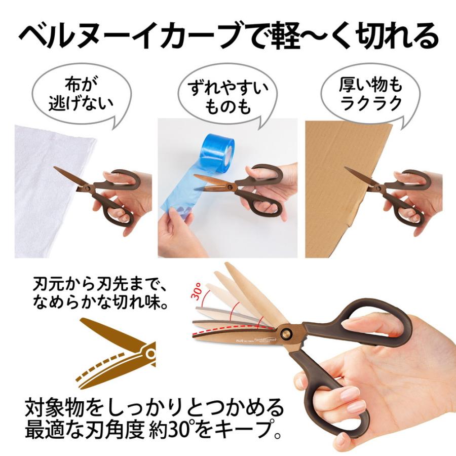 プラス PLUS はさみ フィットカットカーブ プレミアムチタン(リニューアル) ダークブラウン SC-175STN | PLUS | 04