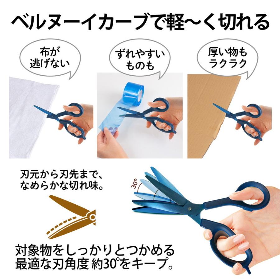 プラス PLUS はさみ フィットカットカーブ プレミアムチタン(リニューアル) ネイビー SC-175ATN | PLUS | 04