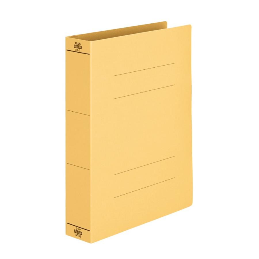 プラス(PLUS) フラットファイル 厚とじ A4-S 500枚とじ イエロー NO.021SW 87-987 | PLUS