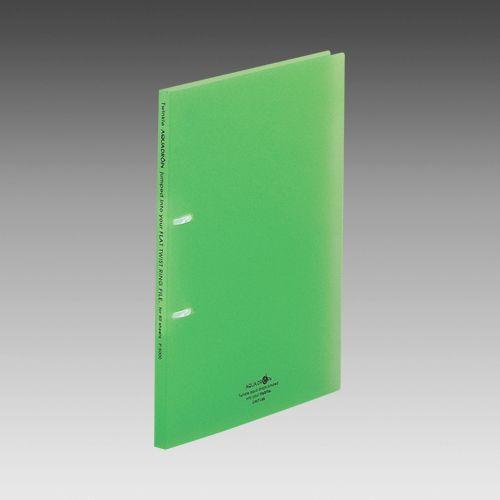 【欠品中：11月中旬入荷予定】LIHIT LAB.＜リヒトラブ＞　AQUA DROPs　フラット・ツイストリングファイル　A4・S　2穴　黄緑　F5000-6(F-5000-6) | 