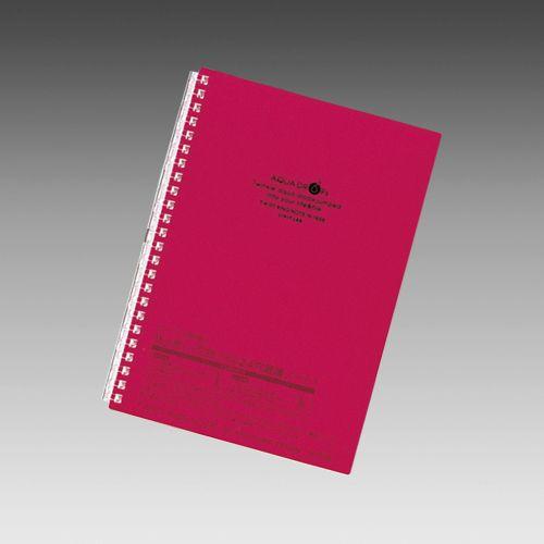 LIHIT LAB.＜リヒトラブ＞ AQUA DROPs＜アクア ドロップス＞ ツイストリング・ノート　A5サイズ・S型(タテ型)　24穴　横罫　赤　N1658-3(N-1658-3) | 