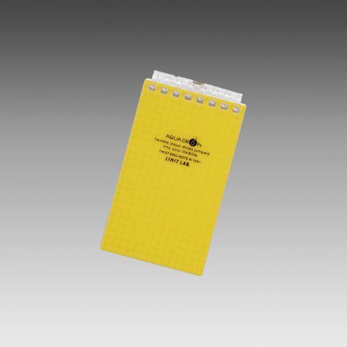 LIHIT LAB.＜リヒトラブ＞ AQUA DROPs＜アクア ドロップス＞ ツイストリング・ノート　メモサイズ(A7サイズ)　8穴　方眼罫　黄　N1661-5(N-1661-5) | 