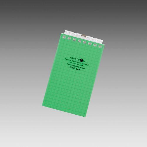 LIHIT LAB.＜リヒトラブ＞ AQUA DROPs＜アクア ドロップス＞ ツイストリング・ノート　メモサイズ(A7サイズ)　8穴　方眼罫　黄緑　N1661-6(N-1661-6) | 