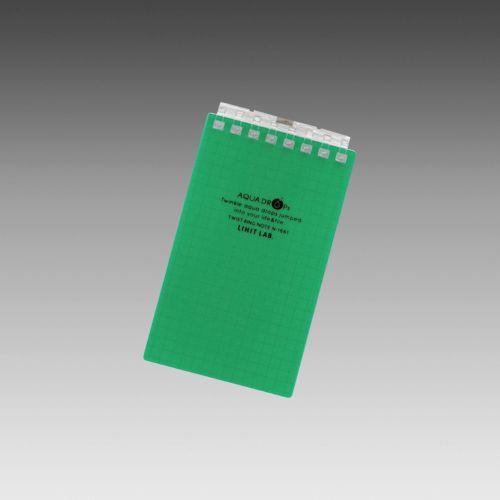 LIHIT LAB.＜リヒトラブ＞ AQUA DROPs＜アクア ドロップス＞ ツイストリング・ノート　メモサイズ(A7サイズ)　8穴　方眼罫　緑　N1661-7(N-1661-7) | 