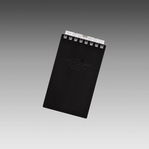 LIHIT LAB.＜リヒトラブ＞ AQUA DROPs＜アクア ドロップス＞ ツイストリング・ノート　メモサイズ(A7サイズ)　8穴　方眼罫　黒　N1661-24(N-1661-24) | 