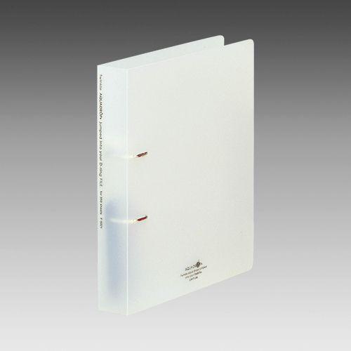 LIHIT LAB.＜リヒトラブ＞　AQUA DROPs＜アクア ドロップス＞　Ｄ型リングファイル＜ツイストリング＞　A4サイズ・S型(タテ型)　2穴　乳白　F5021-1(F-5021-1) | 