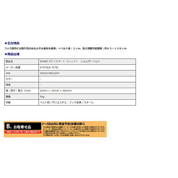LIHIT LAB.＜リヒトラブ＞ SMART FIT＜スマート フィット＞ ショルダーベルト A7578 A-7578 ウェスト ベルト 38mm |  | 03