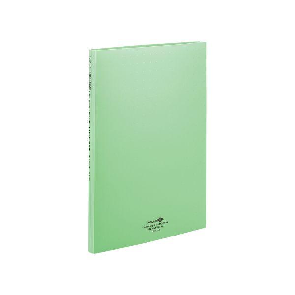 LIHIT LAB.＜リヒトラブ＞ AQUA DROPs＜アクア ドロップス＞　クリヤーブック＜ポケット交換タイプ＞　A4サイズ・S型(タテ型)　30穴　黄緑　N5015-6(N-5015-6) | 
