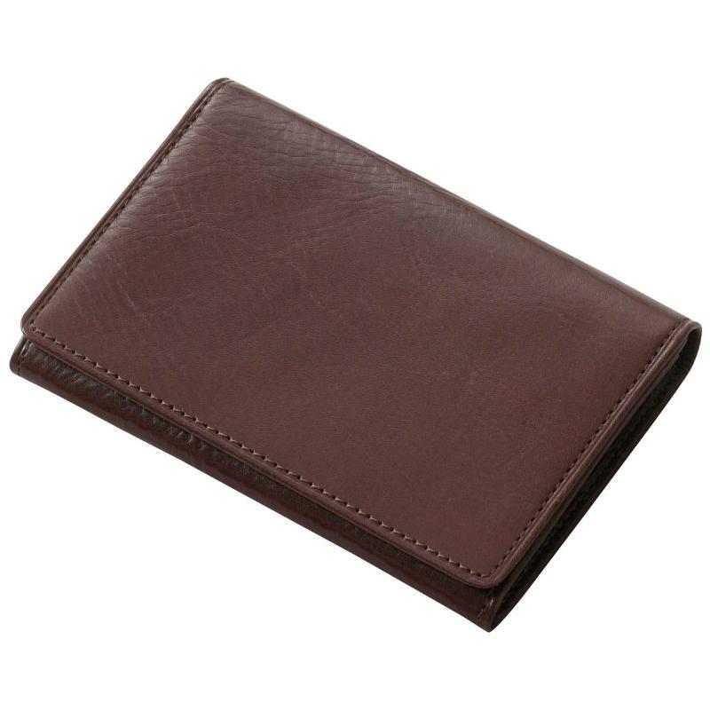 レイメイ藤井(Raymay)　ブルームズベリー　名刺入　ダークブラウン　NN8005E　名刺約50枚収納 | 