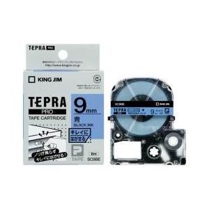 キングジム＜KING JIM＞ テプラＰＲＯテープ　キレイにはがせるラベル 青／黒文字 9mm SC9BE | TEPRA PRO