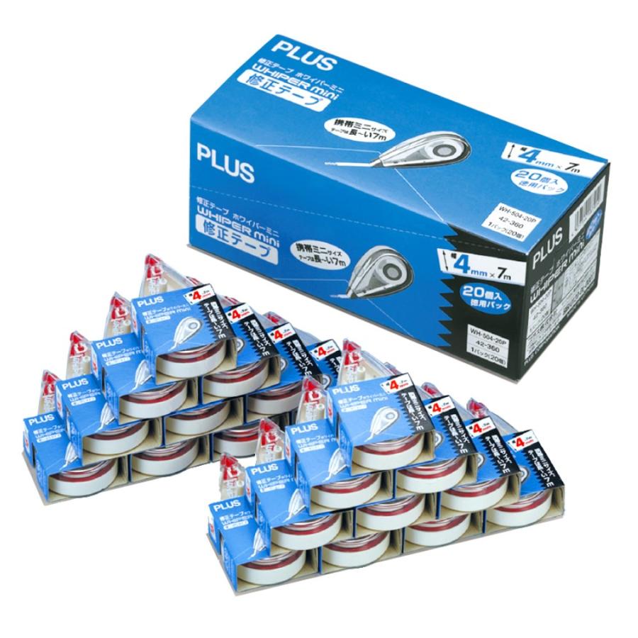 プラス(PLUS) 修正テープ ホワイパーミニ20個パック 4mm幅 WH-504-20P 42-360 | PLUS | 01