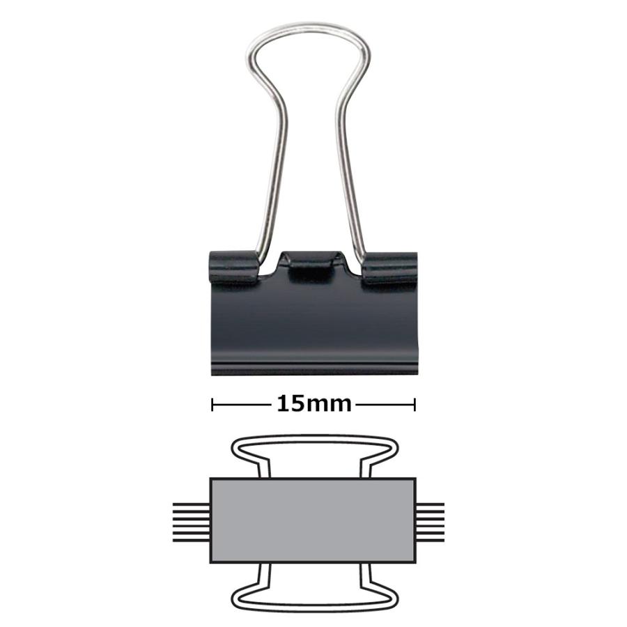 プラス(PLUS) クリップ ダブルクリップ 豆 100個入 徳用パック 30枚とじ ブラック CP-106-10P 35-468 | PLUS | 05
