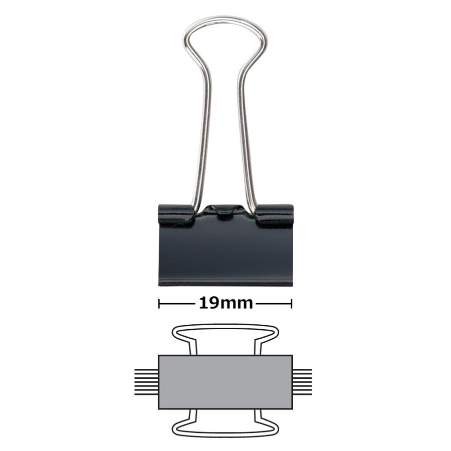 プラス(PLUS) クリップ ダブルクリップ 小 100個入 徳用 40枚とじ ブラック CP-105-10P 35-583 | PLUS | 05