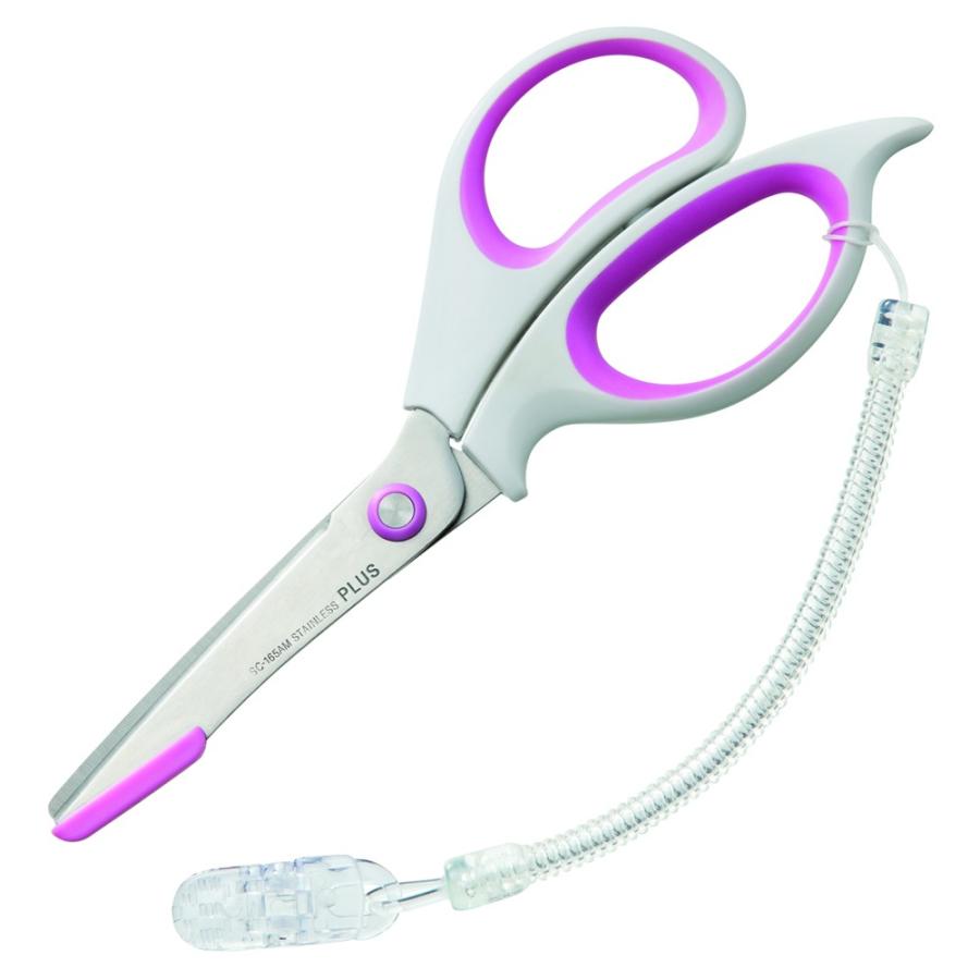 プラス(PLUS) はさみ フィットカット 安全ガイド付 ホワイト/ピンク SC-165AM　34-328 | PLUS