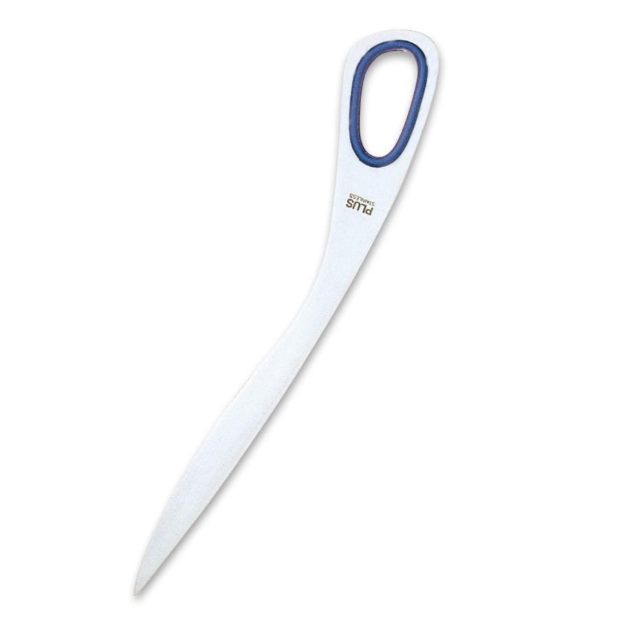 プラス PLUS ペーパーナイフ ステンレス ブルー S型 34-777 paper knife 紙切りナイフ 紙切小刀 文房具 カッター | PLUS