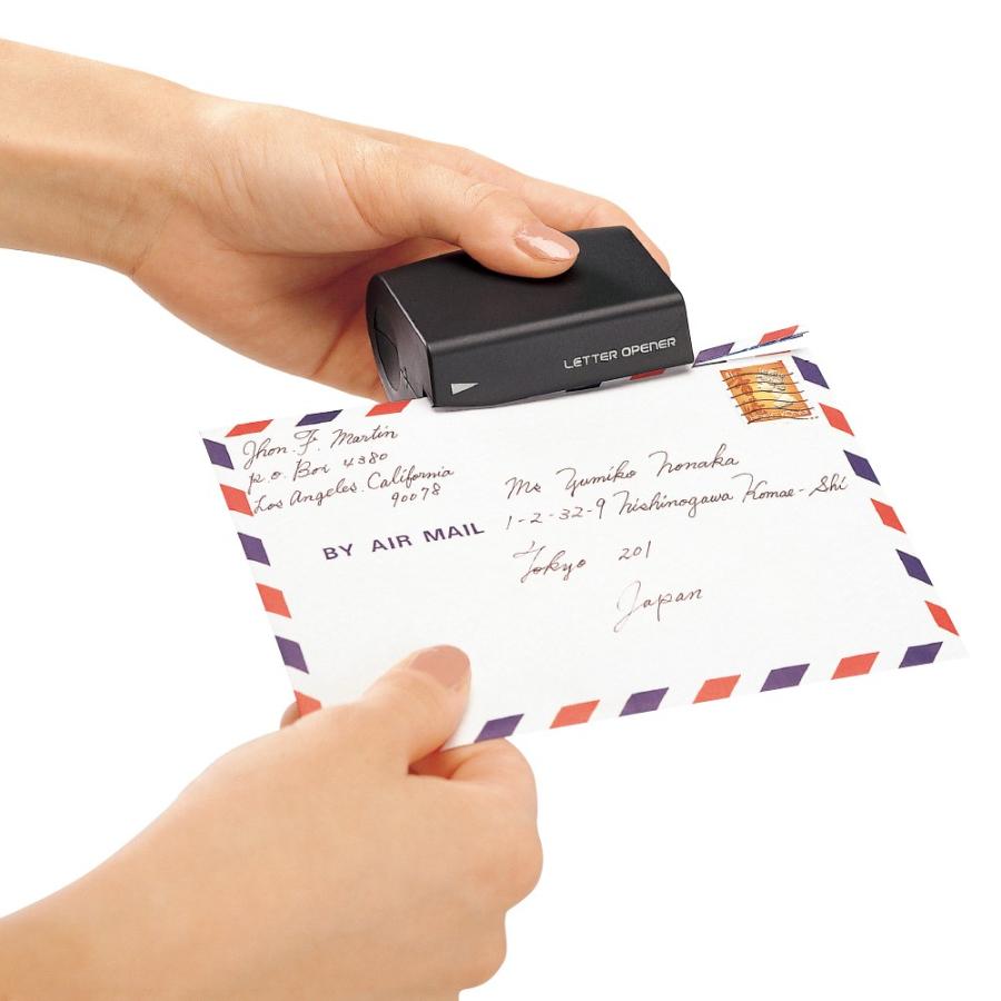 レターオープナー プラス PLUS 電動 ブラック OL-001 電池式 35-131 | PLUS | 03
