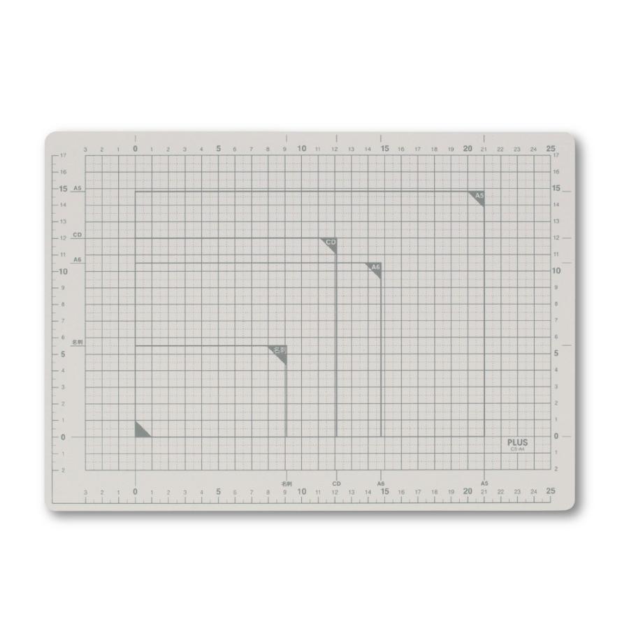 プラス(PLUS) カッティングマット A4サイズ CS-A4 LGY ライトグレー　48-570 | PLUS