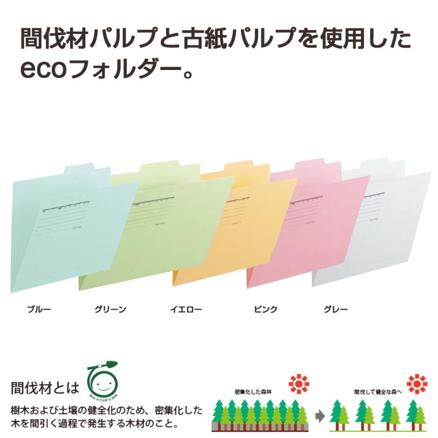 プラス(PLUS)間伐材 個別フォルダー A4-E グレー FL-061KIF GY　10冊パック　86-959 | PLUS | 01